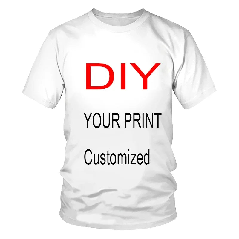 Men's couple children's T-shirt customization exclusive 3D full print top outdoor street short sleeved printed sportswear