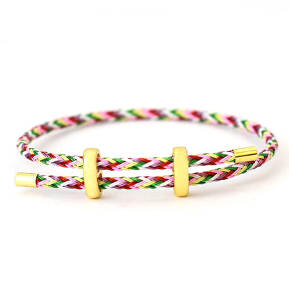 Adjustable Simple Stainless Steel Wire Charm Bracelet Unisex Sliding Knot Good Luck Red Rope Braslet Outdoor Cycling Accessories
