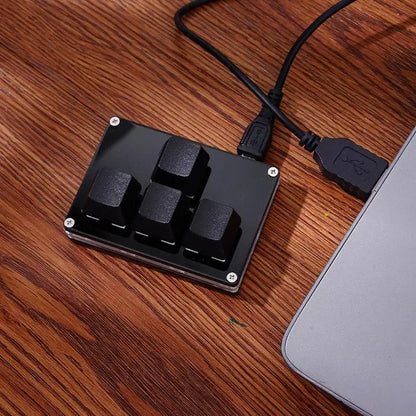 4 Keys Mini Keyboard Direction Arrows Keypad Up Down Left Right DIY Custom Programming Shortcuts USB Mechanical Keypad White
