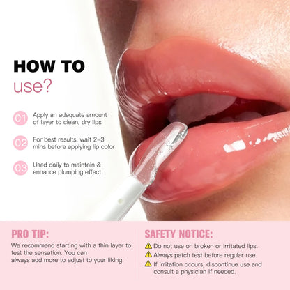 Instant Plumping & High Shine Lip Gloss Deep Hydrate Long-Lasting Moisturizing Lip Plumper Serum Sexy Lips Care Korean Makeup