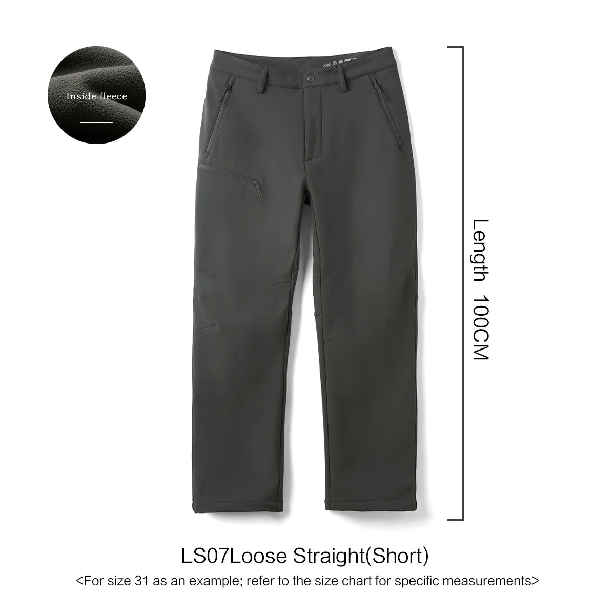 SIMWOOD 2026 Autumn New Loose Straight Soft Shell 300gsm Warm Fleece Lined Pants Casual Plus Size Outdoor Trousers
