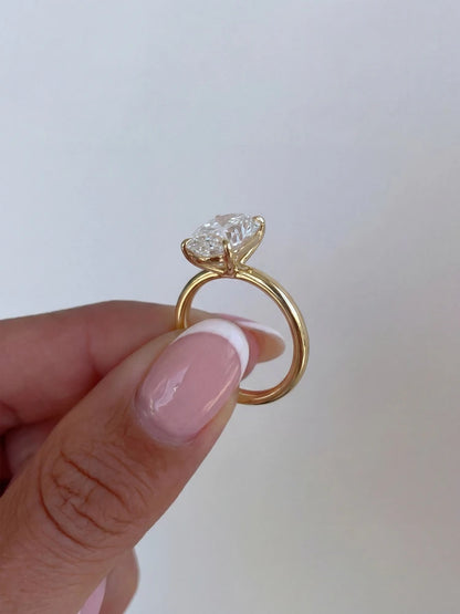 Bague en Argent Sterling 925, Zircon Ovale Scintillant 1-8 Carats, pour Femme, Fiançailles, Mariage, Bijou de Luxe de Haute Qualité