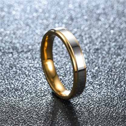 Bague de mariage en acier inoxydable au design tendance, largeur 4/6 mm, pour homme et femme, bijoux pour le jour du Souvenir, cadeaux de Saint-Valentin