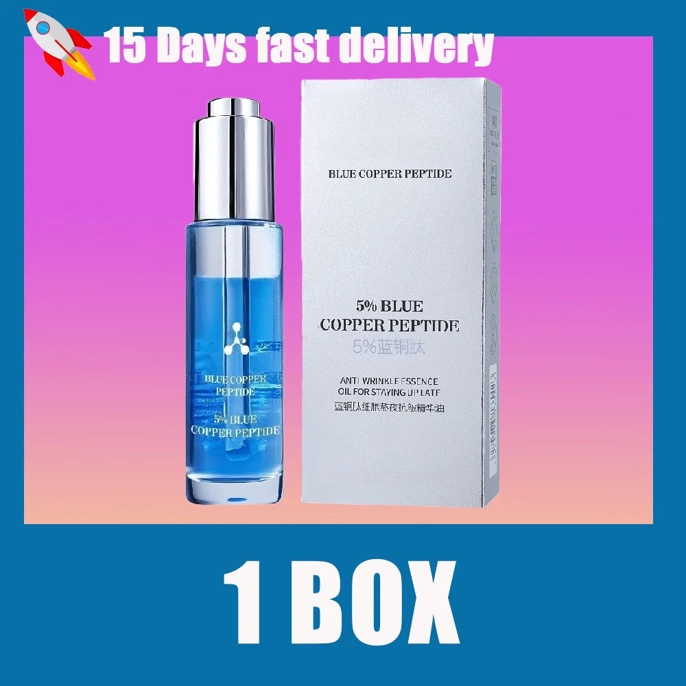 5% Blue Copper Peptide Serum For Face Anti Wrinkles Aging Facial Lifting & Moisturizing Brighten Skin Tone Skin Cosmetics