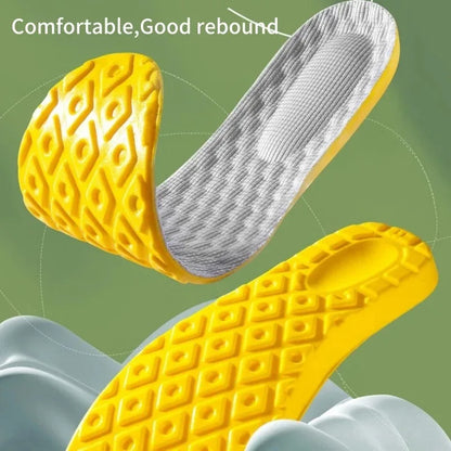 4Pcs Soft Latex Memory Foam Insoles Women Men Sport Running Foot Support Shoe Pad Breathable Orthopedic Feet Care Insert Cushion