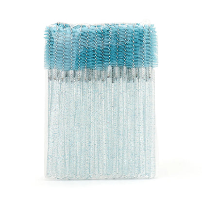 GLAMLASH 50PCS Disposable Eyelash Brushes Lashes Extension Eyebrow Brush Mascara Wands Applicator Makeup Tool