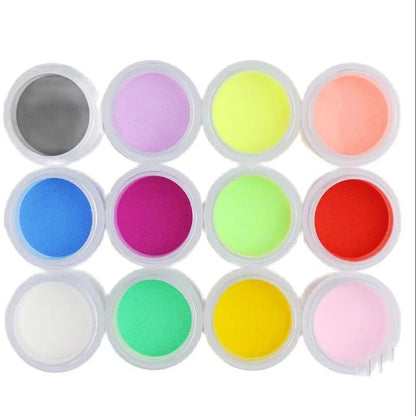 10g White Pink Clear Acrylic Powder for Nail Professional Acrylic Nail Powder Polymer for Carving Dip 3D French Nails Extension