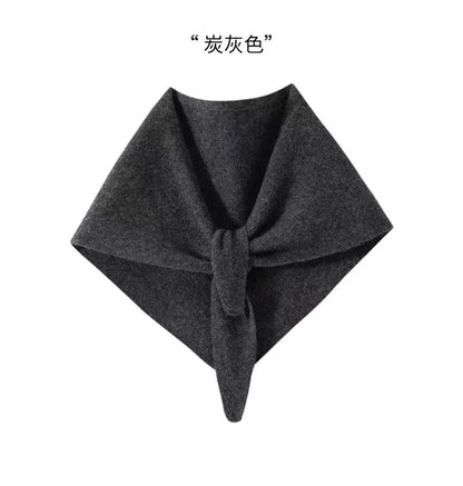 BirdTree, 100%Pure Cashmere Elegant Shawl, Women Solid Neck Protection, Soft Warm Triangle Scarf, 2024 Fall Winter Gift A48907QC