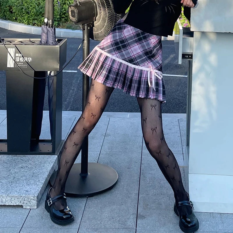 Woman Girls Fashion Punk Gothic  Fishnet Stockings Snake Skull Striped Mesh Tights Panties Lolita Plus Size Pantyhose Leggings