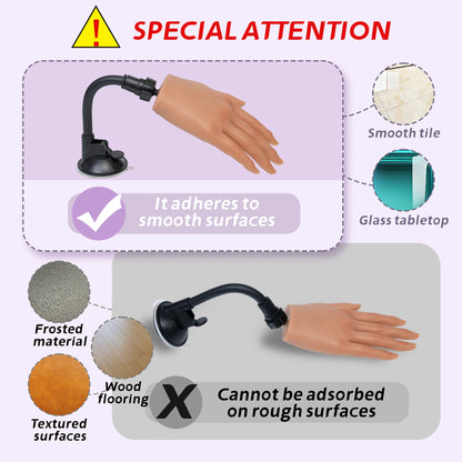 Veikmv Practice Hand for Acrylic Nails, 1:1 Silicone Flexible Fingers, Reusable Nail Training Hand, Halloween Gift Kit