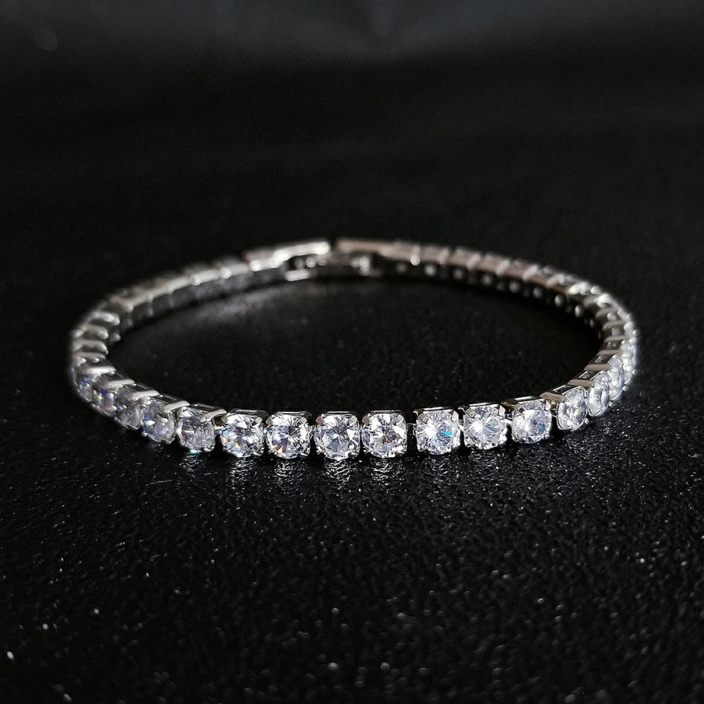 Bracelet jonc princesse pour femmes, 4MM 17CM, nouvelle couleur argentée de luxe, cadeau d'anniversaire, bijoux en gros S5650, 2024