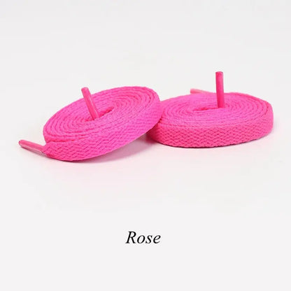 1Pair Flat Shoelaces Classic Quality Rope Laces Solid Casual Sneakers Shoelace Shoe Accessories 100/120/140/160/180CM