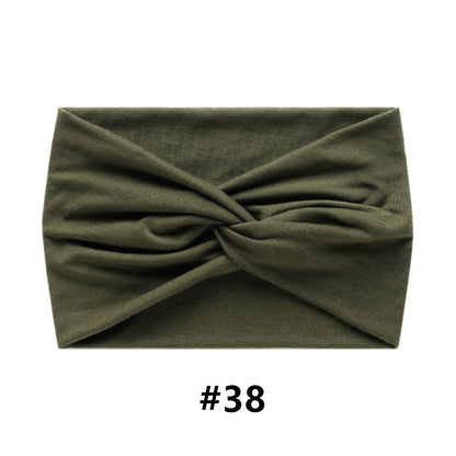 Wide Headbands for Women Large Turban Headwrap Boho Hairband Twisted Head Bands Sport Workout Stretch Non-slip Hair Accessories