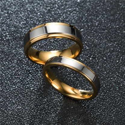Bague de mariage en acier inoxydable au design tendance, largeur 4/6 mm, pour homme et femme, bijoux pour le jour du Souvenir, cadeaux de Saint-Valentin