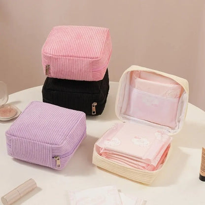 Large Capacity Sanitary Pads Bag Cosmetics Lipstick Storage Bag Cosmetic Bag Multipurpose Mini Data Cables Organizer Travel