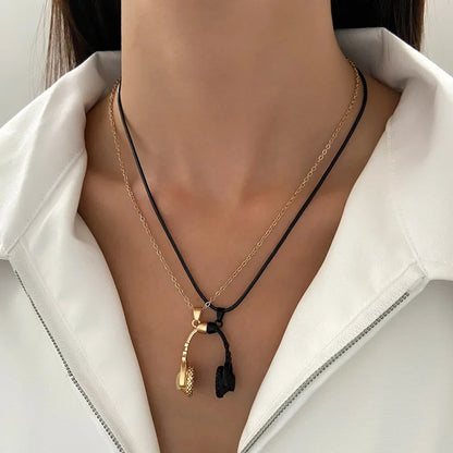 New Fashion Simple Silver Color Love Heart Pendant Necklace Charm Chain Collares Necklace for Women Party Jewelry Daily Wear