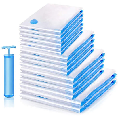Vacuum Storage Organizer Bags, Travel Suitcases Essentials, Wardrobe Clothes Compression Packaging Sealing Bag Camping Equipment