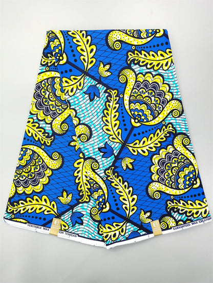 Prevalent African Wax Print Ankara Fabrics 100% Cotton Nigerian Style Patchwork Sewing Guaranteed Veritable Real Wax For Dresses