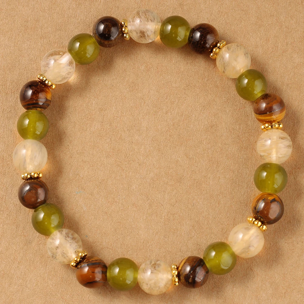 tigers eyes Citrine bracelet women spring summer jewelry healing yoga beads bangles cool gift for mom