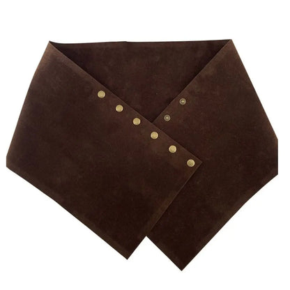 Irregular Suede Leather Belt Maillard Versatile Women Waist Belt Luxury Design Retro Ultra-wide Waistband Waist Decoration