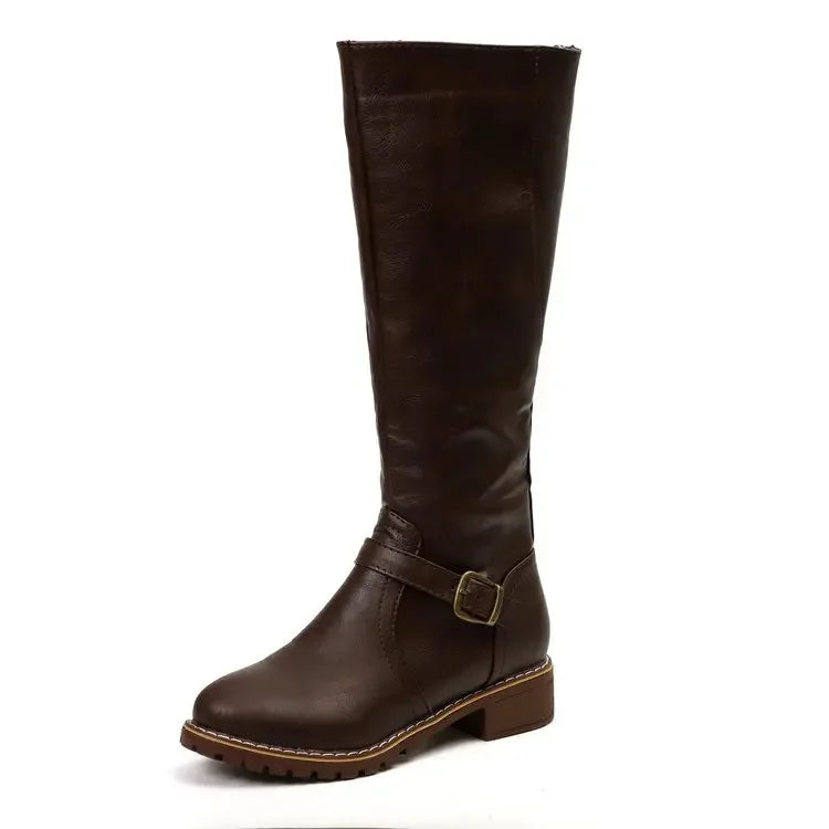 Shoes Women Boots Fashion Comfortable Waterproof Brown Long Boots for Women Plus Size Thigh High Boots Botas De Mujer 2023