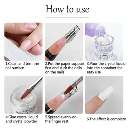 40ml Acrylic Liquid For Acrylic Powder Dust Nails Monomer Crystal Nail Tips Carving and Extension Manicure Decoration Tools