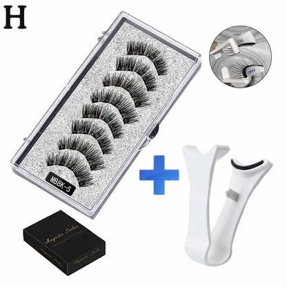 Cils magnétiques naturels 3D, avec 5 cils magnétiques, boîte d'expédition, cils faits à la main, cadeau réutilisable, support de livraison T6N2