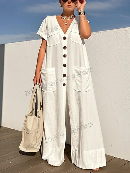 Combinaison de Plage Femme Barboteuses Dentelle Salopettes Longues Trench Printemps Été Bodycon Y2k Tenues de Soirée Élégantes Combinaisons de Travail