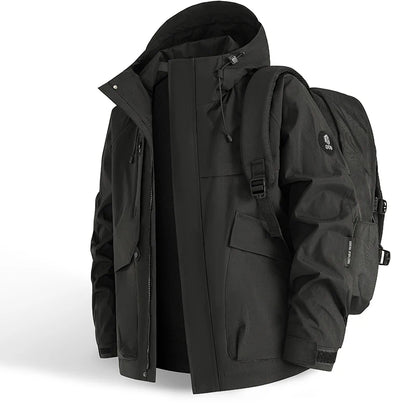 New Men's Mountaineering Jacket Windproof Waterproof Hiking Jackets for Men Fashion Hip Hop Design Casual Oversize Outdoors Coat