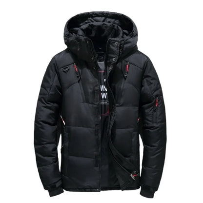 Men's Winter Outdoor Ski Suit Thick Warm Down Jacket Set Windproof Waterproof Mountaineering Coat Harajuku Casual Outerwear New