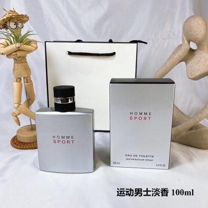 Parfum de marque 100ml au parfum frais et vivifiant, plein d'énergie, alliant une touche sportive à un charme élégant, parfait pour les sorties quotidiennes.