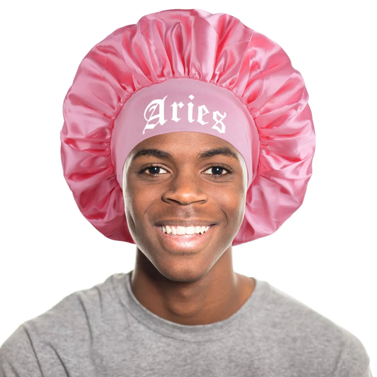 1PConstellation printing satin wide band sleep bonnet ,soft sleeping bonnet with wrap band,make up washing face daily use bonnet