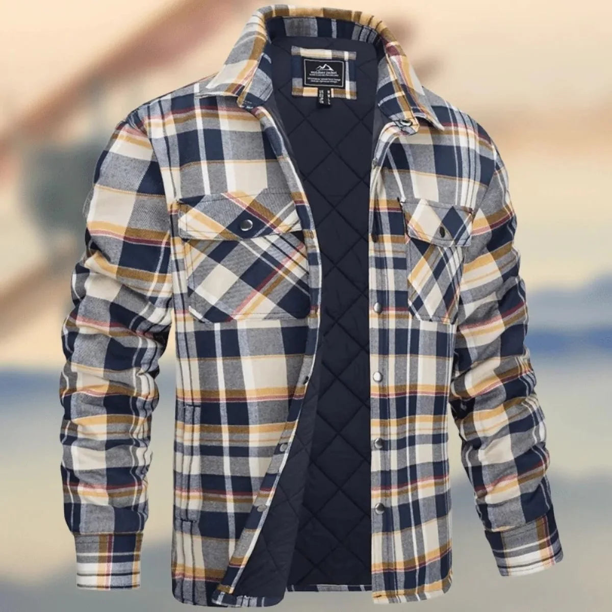 Winter Fashion Trend With Cotton Thickened Warm Plaid Jacket For Men's Casual Loose Sports Plus Large Size High-Quality Jacket