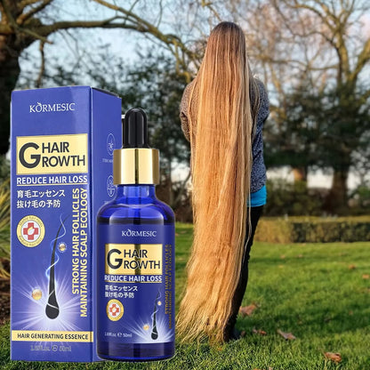 Sérum de Croissance Capillaire Anti-Chute et Repousse Huile Capillaire Prévention Calvitie Réparation Cuir Chevelu Abîmé Massage Hydratant Soin Nourrissant Cheveux