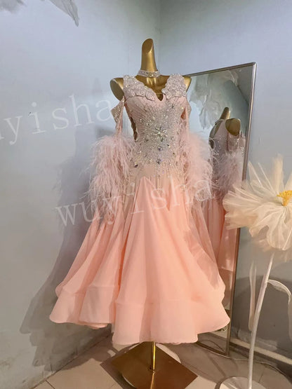 Ballroom Dance Dress for Women, Modern Dance Dress, Ladies' Clothing, Waltz Dance Costume 2433