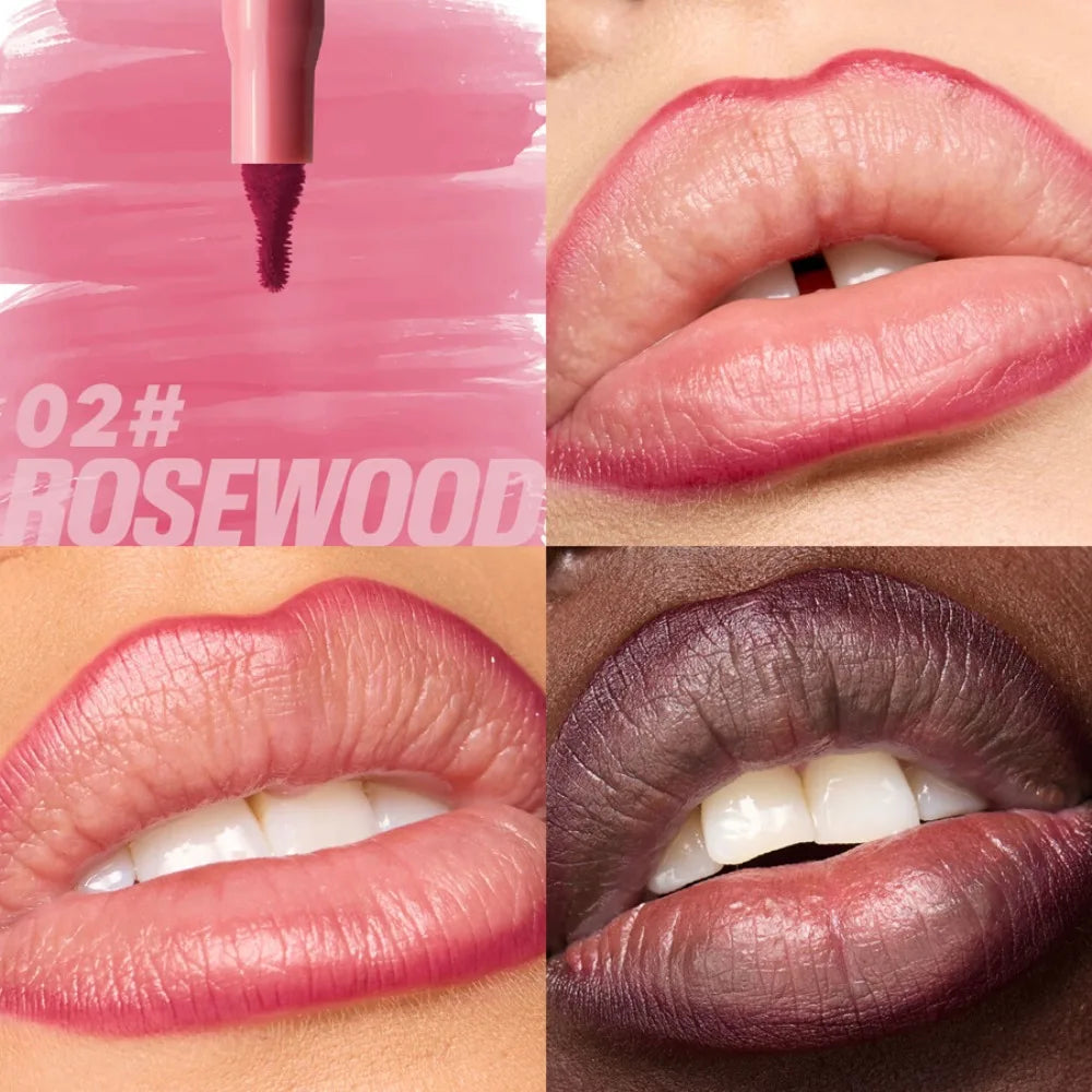 Crayon à lèvres mat imperméable Rouge Contour Teinte Rouge à lèvres Longue durée Anti-adhésif Hydratant Lèvres Maquillage 8 couleurs Velours