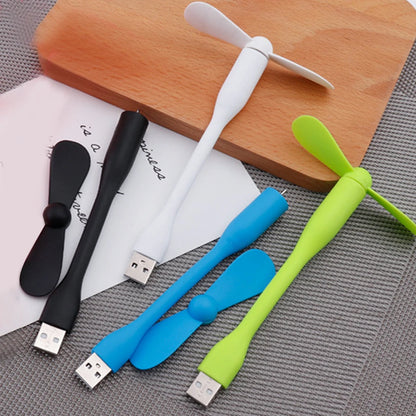 Mini ventilateur portable et flexible pour banque d'alimentation, ordinateur portable, été, voyage, refroidissement, gadgets USB pour téléphone portable