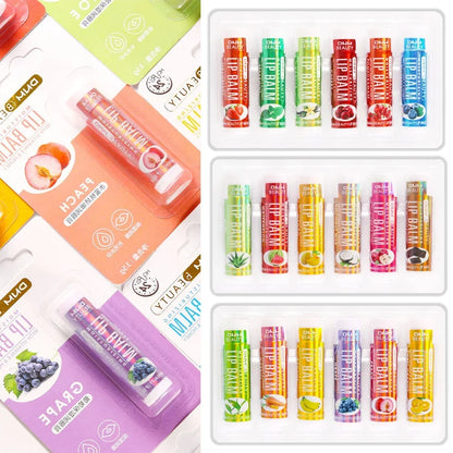 Fruit Lip Balm Winter Fashion Moisturizing Lip Oil Long-Lasting Clear Transparent Natural Aloe Lipstick Lip Care Lipstick Makeup