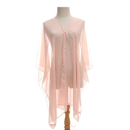 New Solid color Shawl Scarf Luxury Sun-Resistant Beach Cover Up Smooth Spring Poncho Women