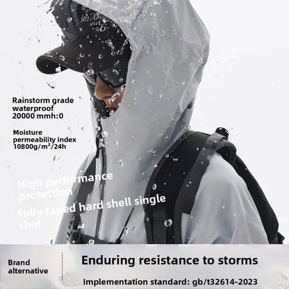 All-Weather Waterproof Hiking Jacket, High Breathability Mountaineering Coat for Men & Women