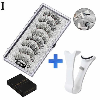 Cils magnétiques naturels 3D, avec 5 cils magnétiques, boîte d'expédition, cils faits à la main, cadeau réutilisable, support de livraison T6N2