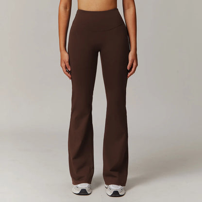 High Waist Wide Leg Pants Leggings Women Tights Fitness Bell-bottoms Yoga Elastic Leggings Push Up Gym Workout Flared Pants
