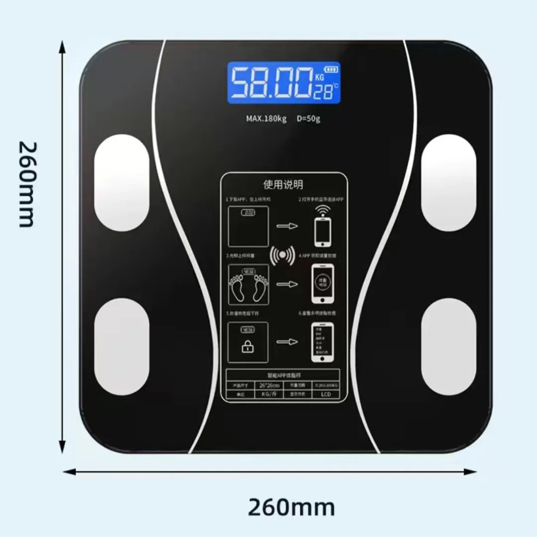 Nouvelle balance de graisse corporelle USB, balance de graisse domestique intelligente et précise, balance corporelle adulte, petite balance électronique, balance de pesée corporelle