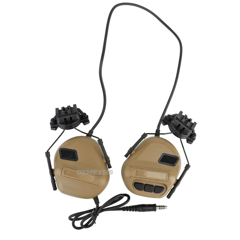Tactical Headset Without Pickup Noise Reduction Shooting Earphone Hunting CS Communication Intercom Headphone Used with PTT