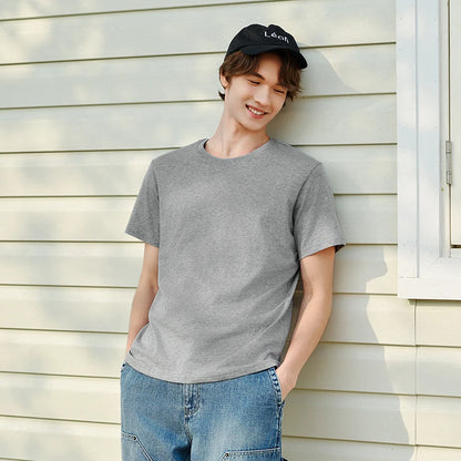 Semir Short Sleeve T-Shirt Men Pure Cotton Bottoming Shirt 2026 New Spring Solid Color Inner Layer Top Versatile White T-Shirt