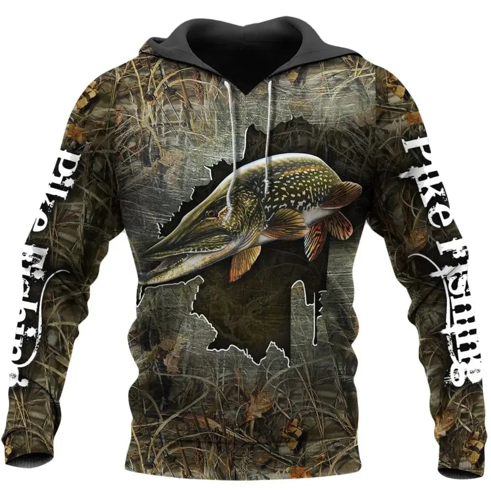 Sweat à capuche pour hommes, motif carpe de pêche 3D cool, Harajuku, unisexe, décontracté, pull, hoodies, sudadera hombre
