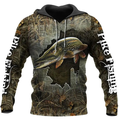Sweat à capuche pour hommes, motif carpe de pêche 3D cool, Harajuku, unisexe, décontracté, pull, hoodies, sudadera hombre