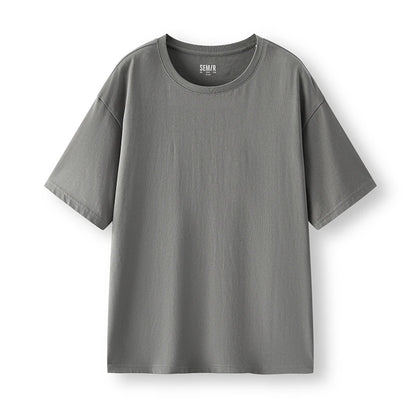 Semir Short Sleeve T-Shirt Men Pure Cotton Bottoming Shirt 2026 New Spring Solid Color Inner Layer Top Versatile White T-Shirt