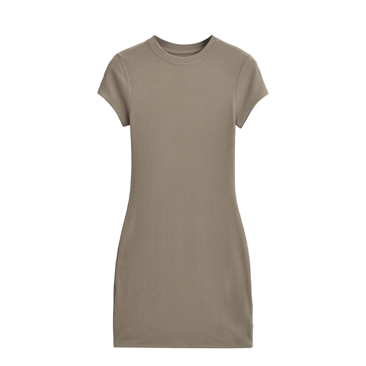 Mini Dresses Short Sleeve Crewneck Sexy Summer Bodycon Dress for Women Pullover Sleeveless Vestidos