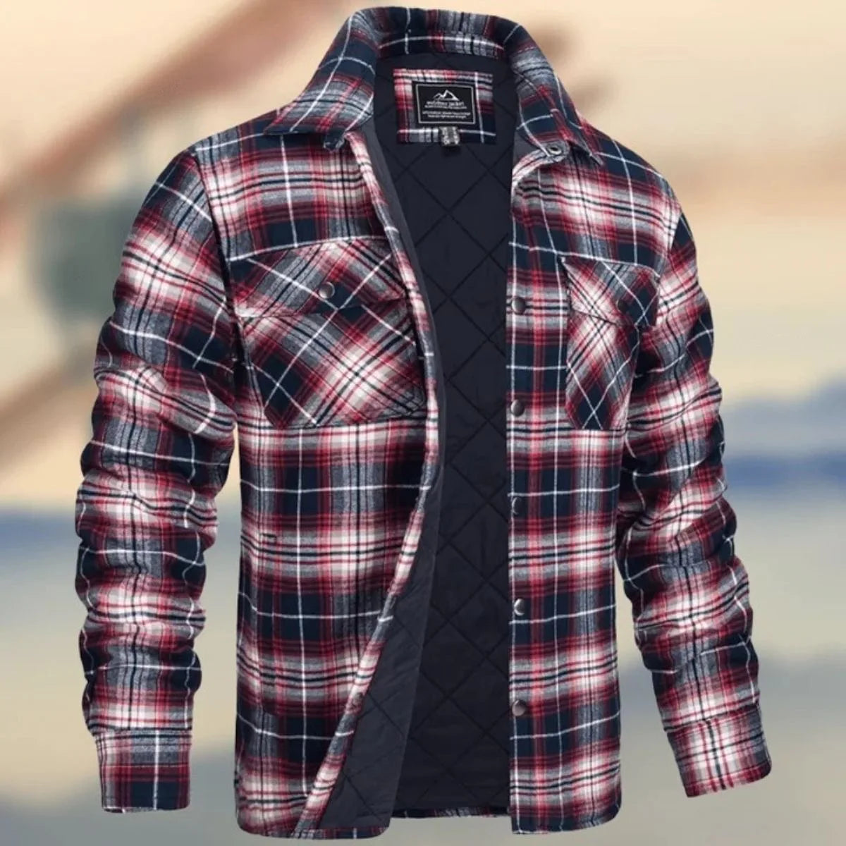 Winter Fashion Trend With Cotton Thickened Warm Plaid Jacket For Men's Casual Loose Sports Plus Large Size High-Quality Jacket